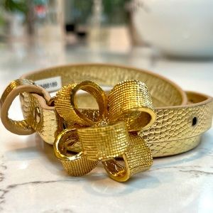 Gold Lilly Pulitzer Bow Belt M/L